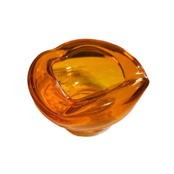 VTG Bright Orange Viking Orb Persimmon Cigar/Cigarette Ashtray - Picture 2 of 3